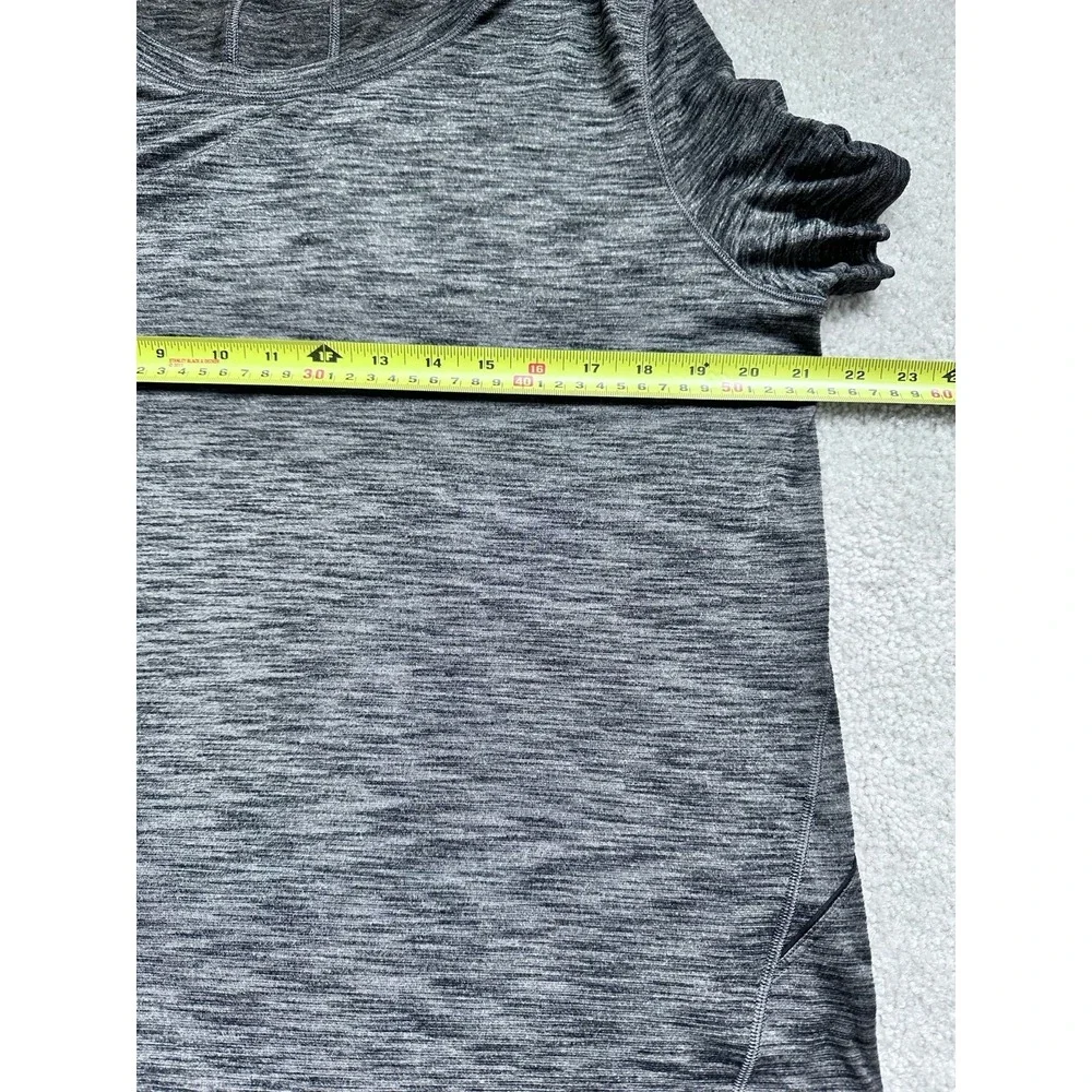 2PC- Lululemon 10 Long Distance Short Sleeve +Low Key Tank SilverHeathered Black